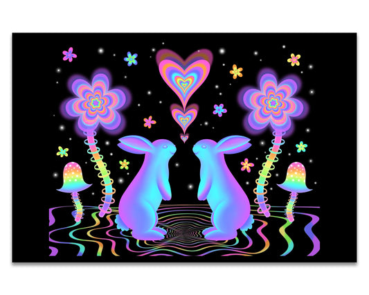 Bunny Bloom - Mini 4×6 Art Print