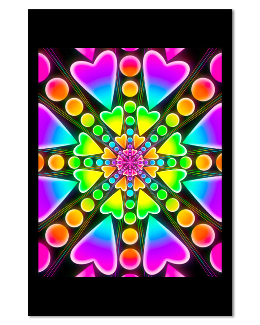 Heartburst Glow - Mini 4×6 Art Print