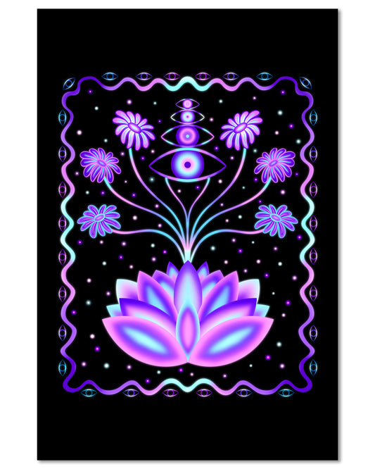 Lotus Flower Eyes - Mini 4×6 Art Print