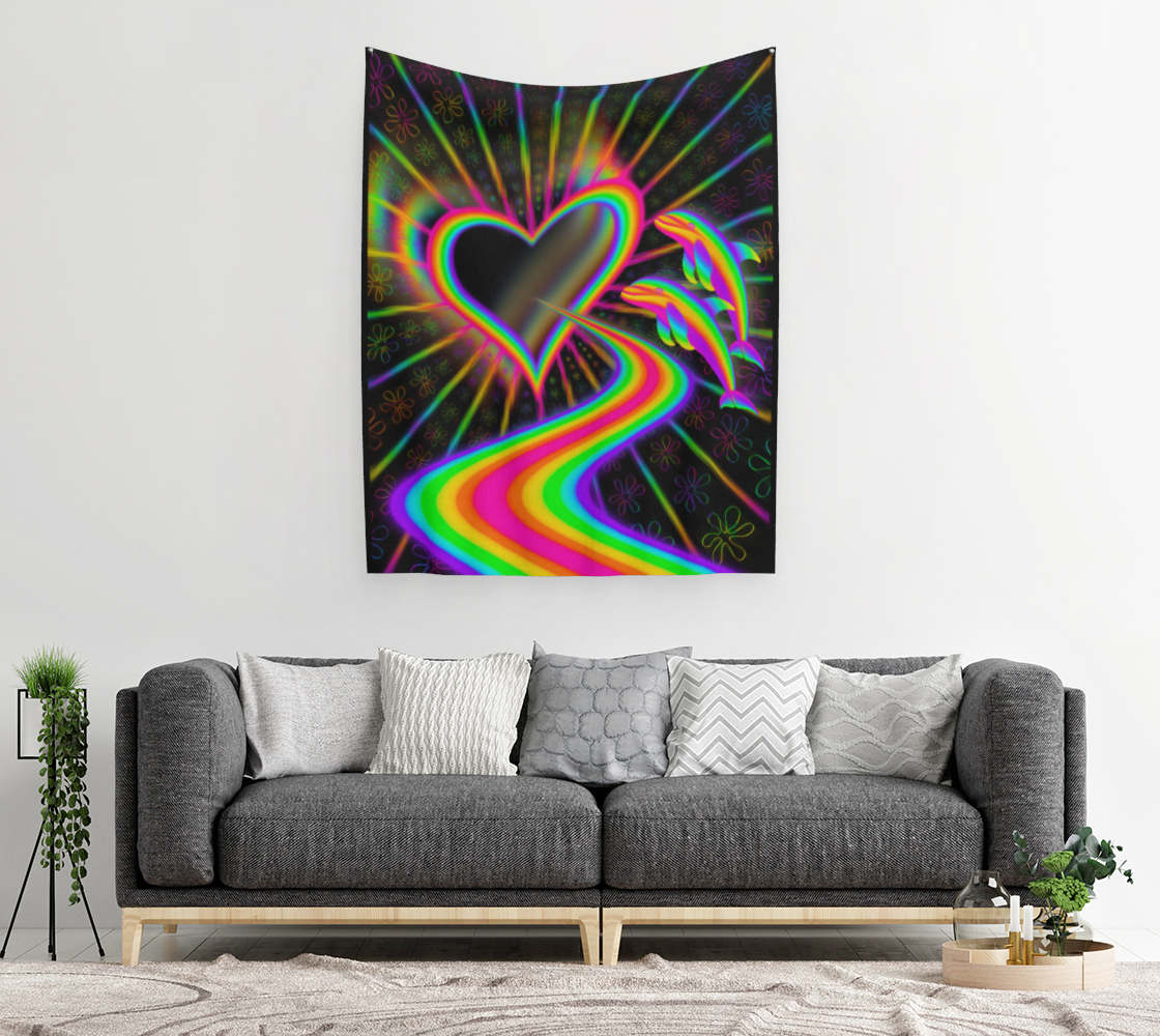 Dolphin Heart Portal Tapestry