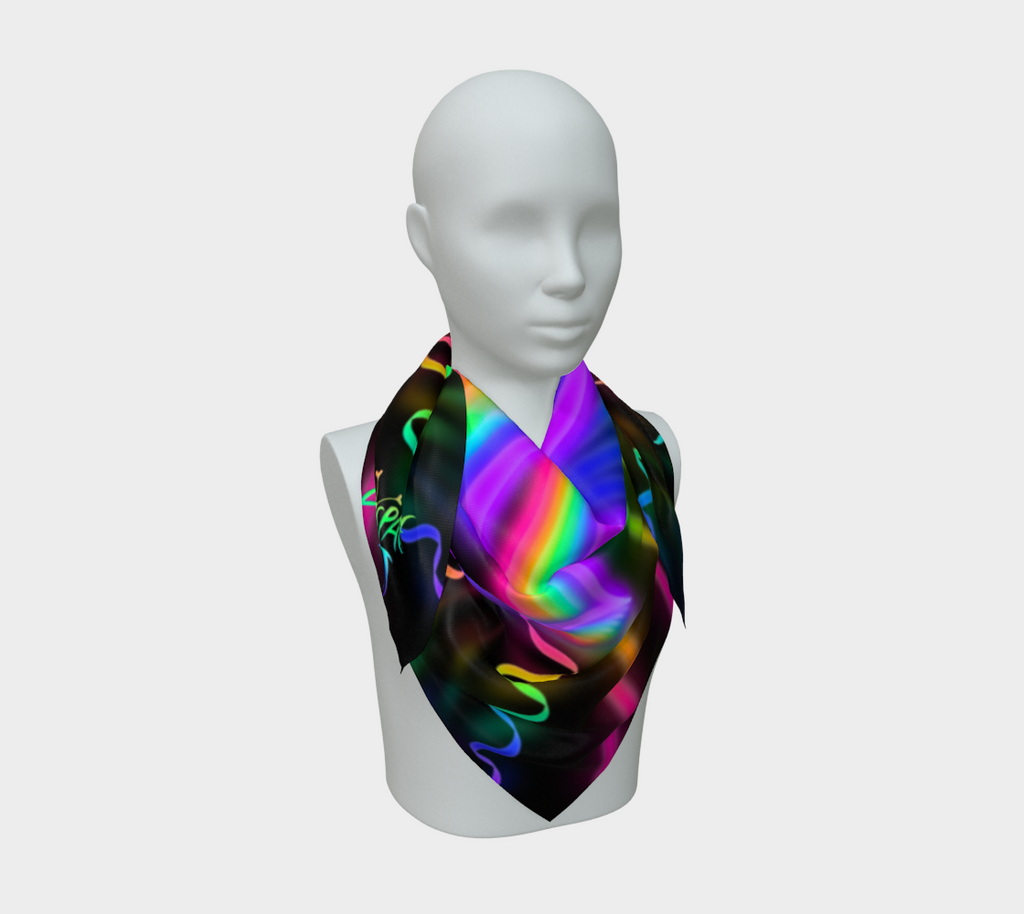 Aura Wings Silk Scarf — Wearable Art Bandana
