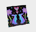 Bunny Bloom Silk Scarf — Wearable Art Bandana