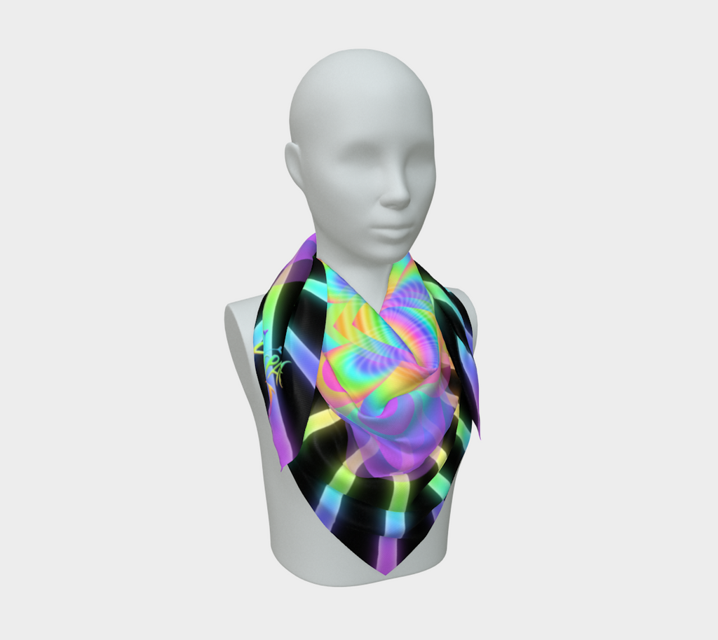 The Unfolding Silk Scarf — Wearable Art Bandana