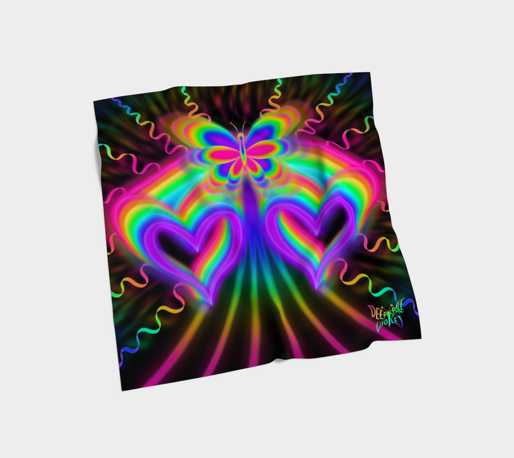 Aura Wings Silk Scarf — Wearable Art Bandana