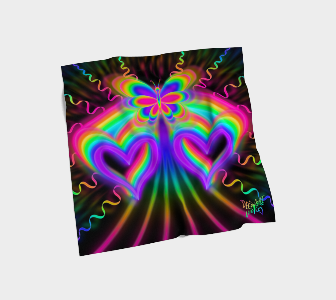Aura Wings Silk Scarf — Wearable Art Bandana