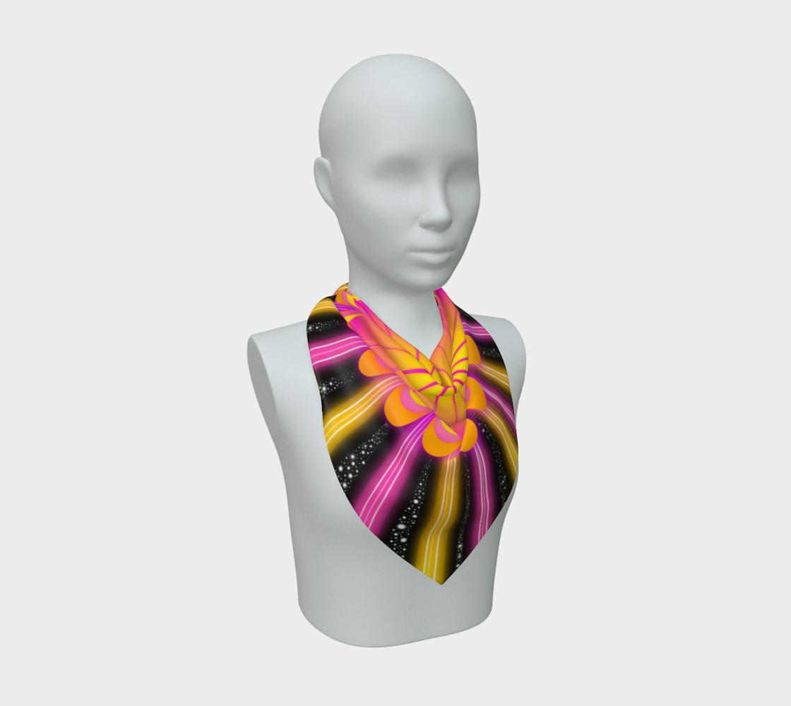 Sun Flower Silk Scarf — Wearable Art Bandana