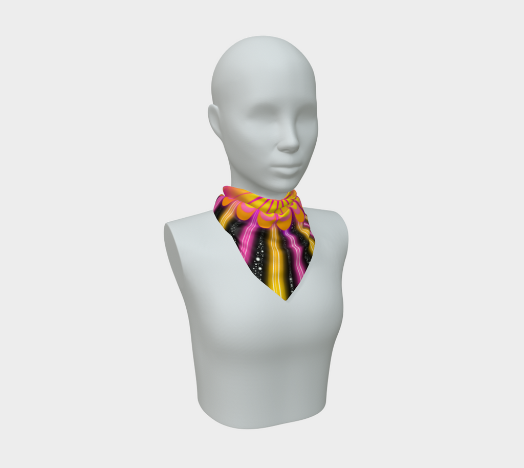 Sun Flower Silk Scarf — Wearable Art Bandana