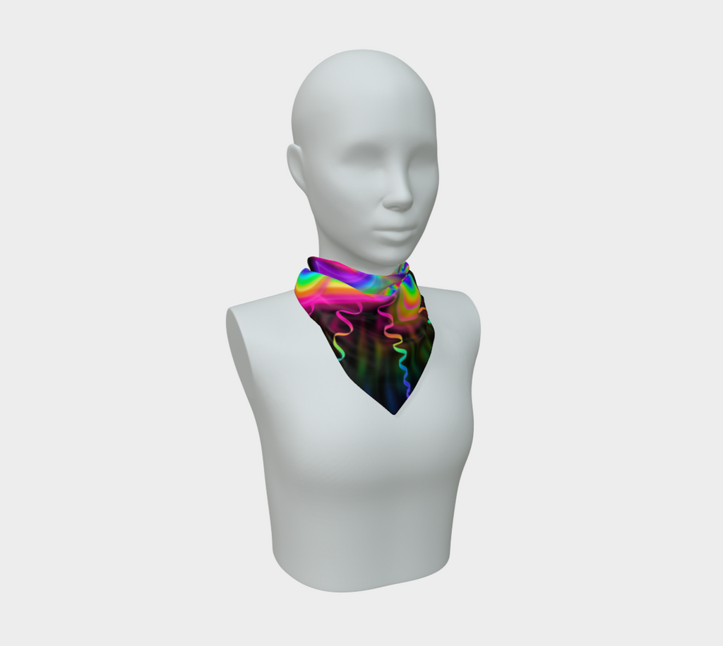 Aura Wings Silk Scarf — Wearable Art Bandana