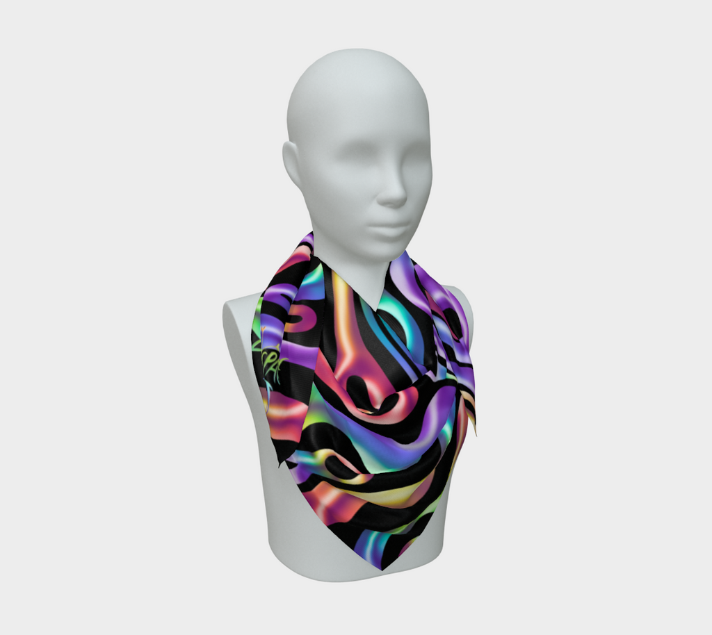 Falling Through Dreamlight Silk Scarf — Wearable Art Bandana