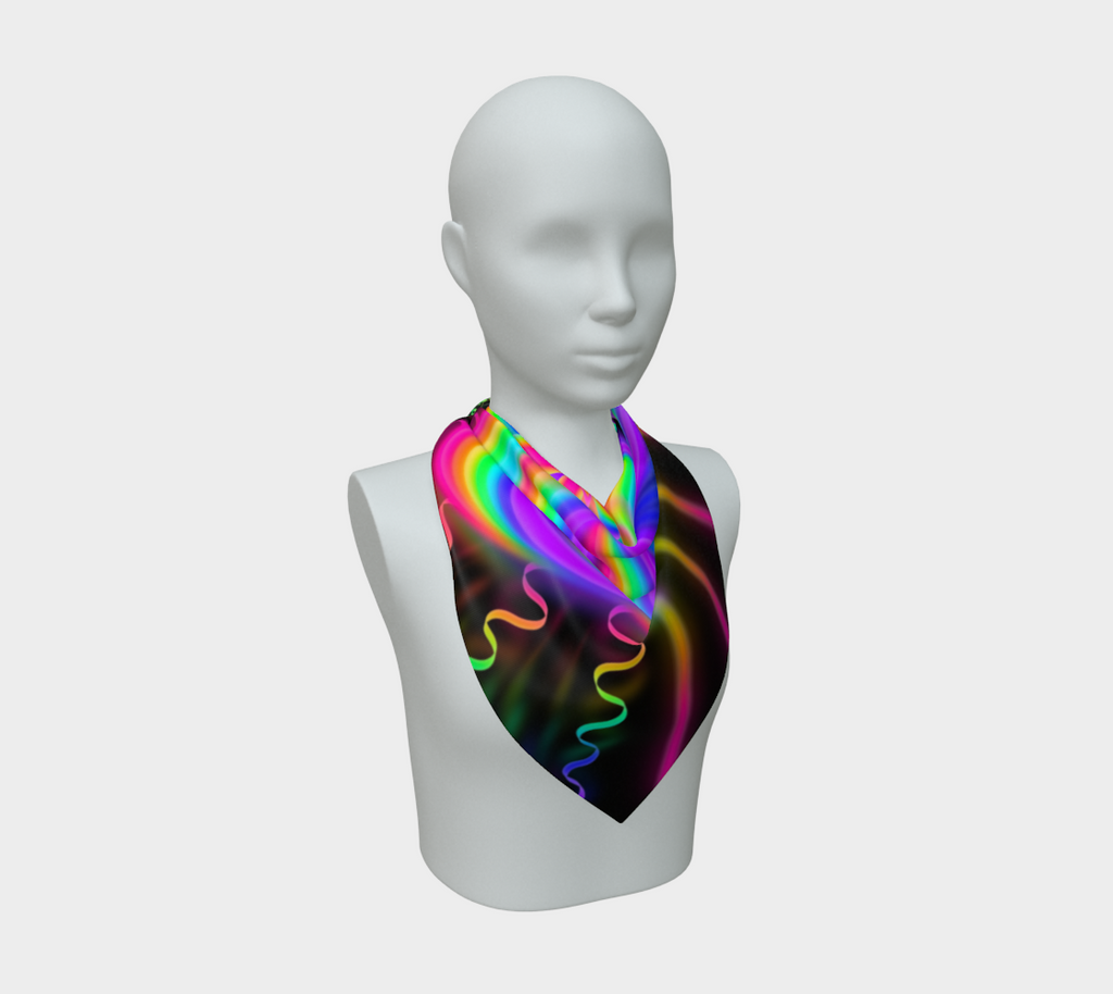 Aura Wings Silk Scarf — Wearable Art Bandana