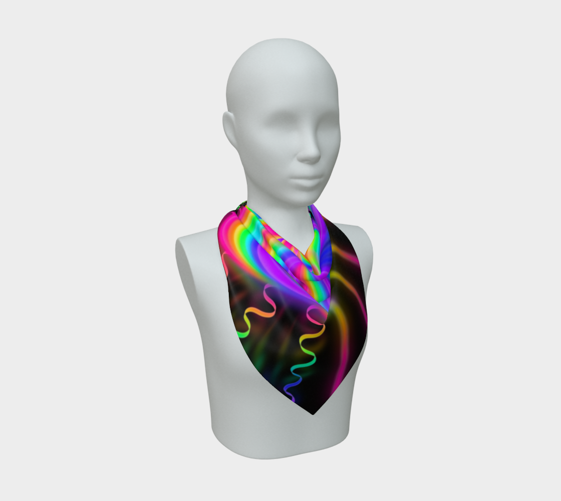 Aura Wings Silk Scarf — Wearable Art Bandana