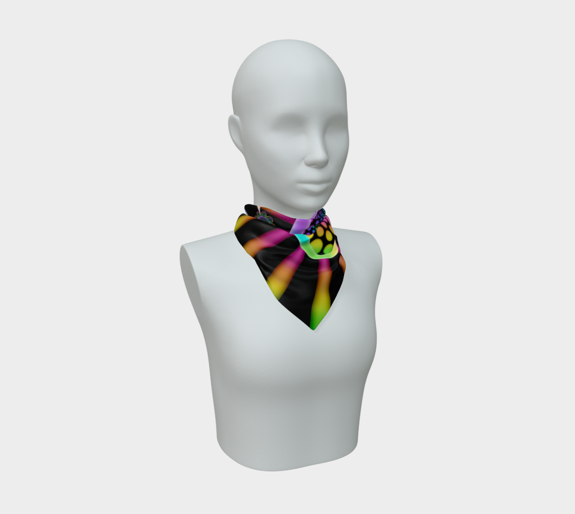Growing Heart Silk Scarf — Wearable Art Bandana
