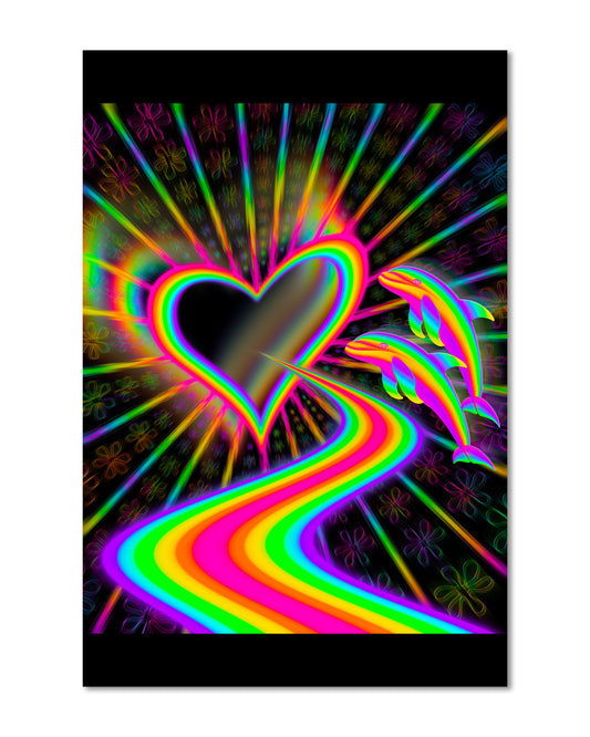 Dolphin Heart Portal - Mini 4x6 Art Print