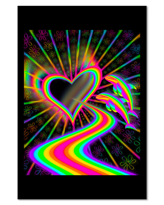 Dolphin Heart Portal - Mini 4x6 Art Print