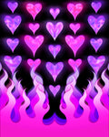 Purple Flame Hearts - Fine Art Print