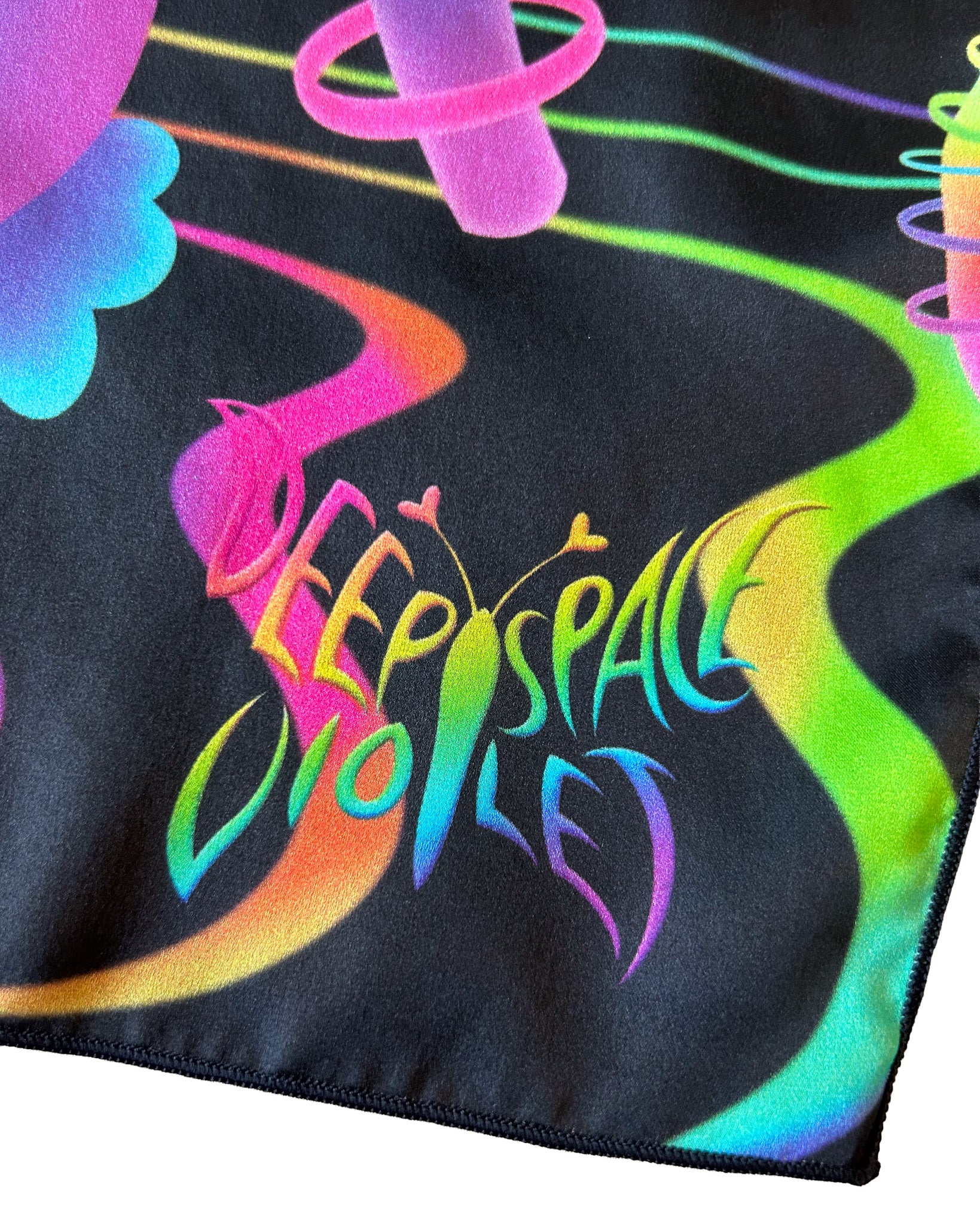 Bunny Bloom Silk Scarf — Wearable Art Bandana
