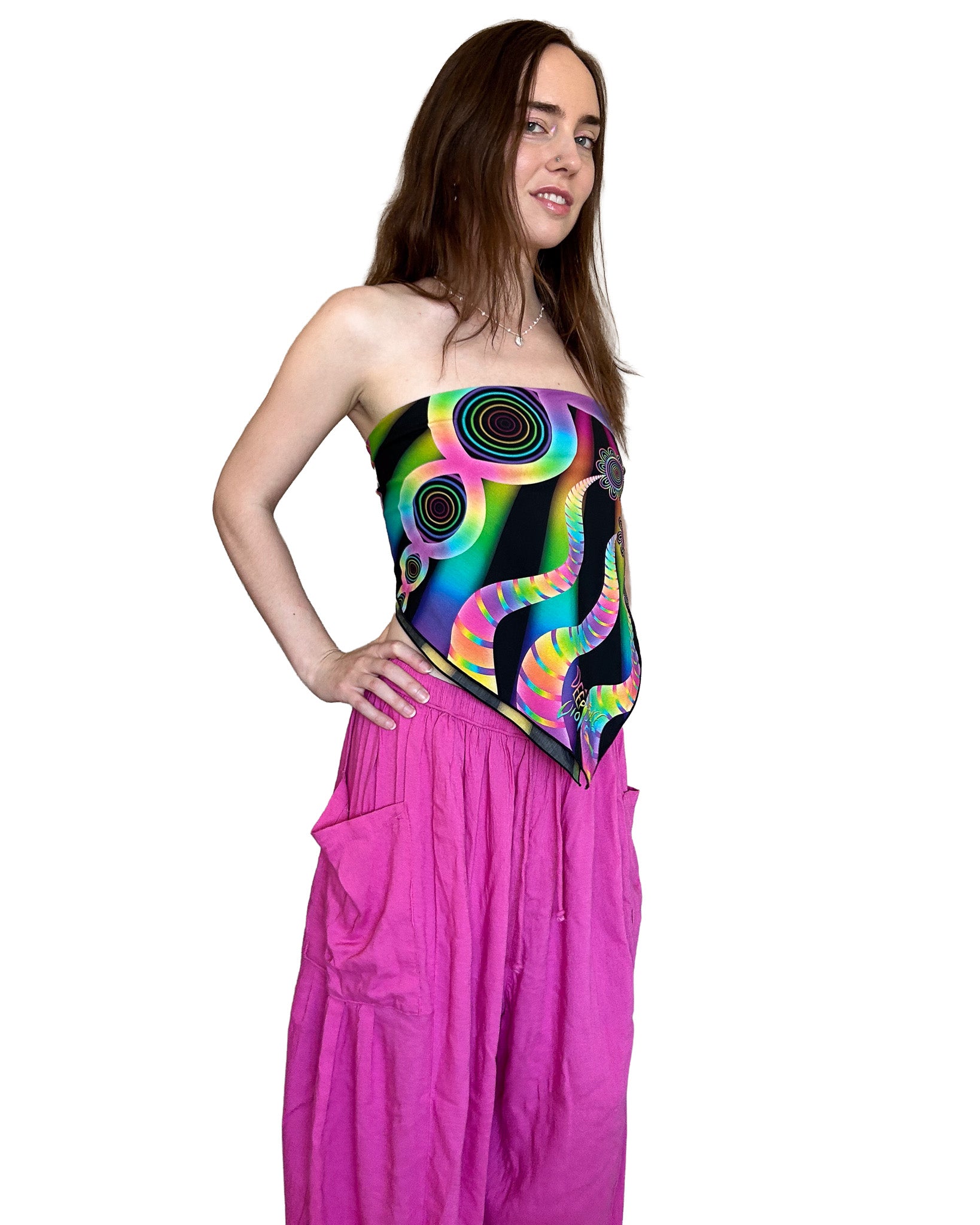 Growing Heart Silk Scarf — Wearable Art Bandana