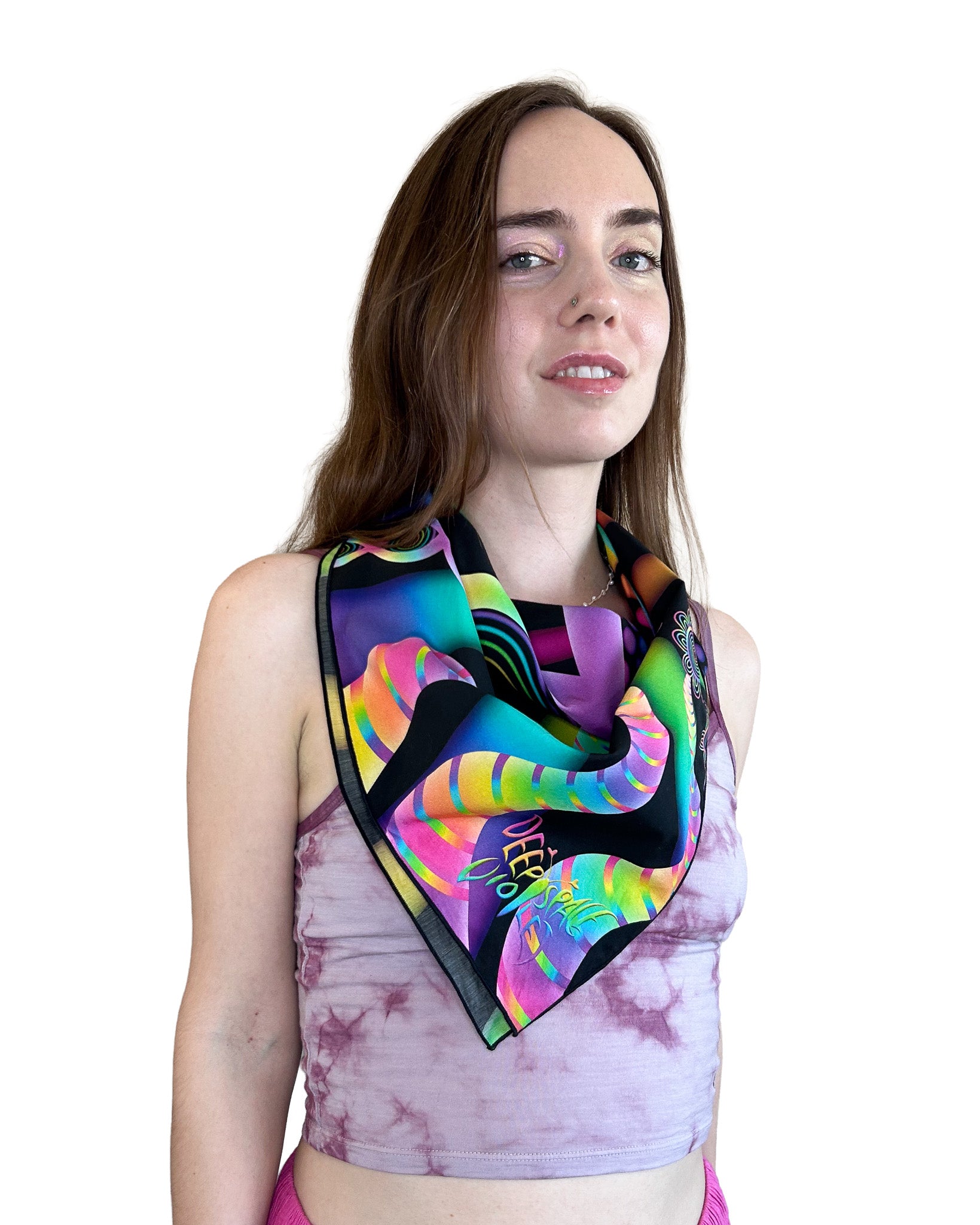 Growing Heart Silk Scarf — Wearable Art Bandana