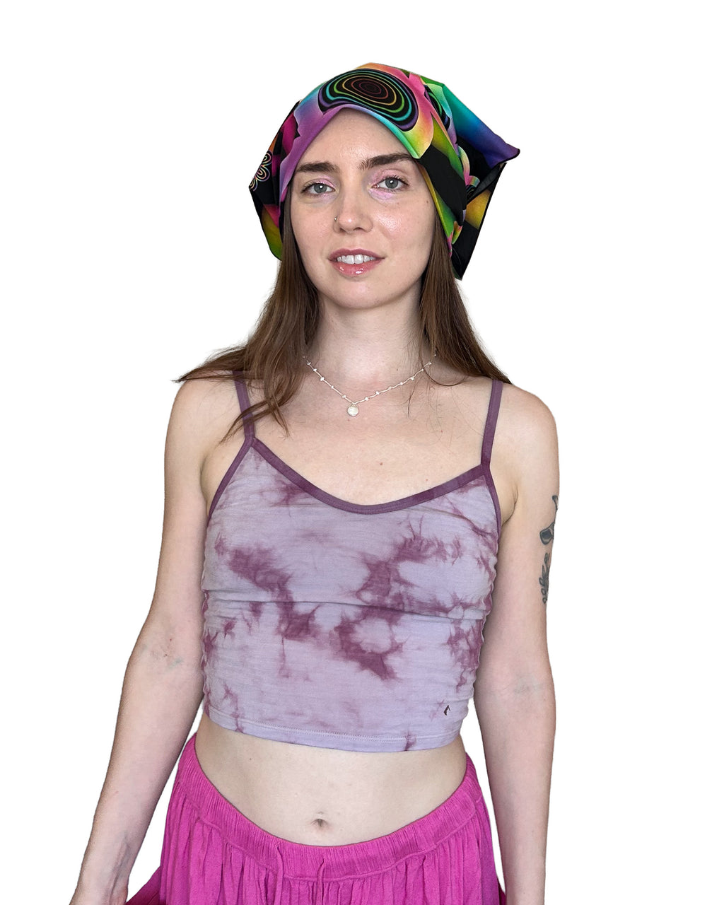 Growing Heart Silk Scarf — Wearable Art Bandana