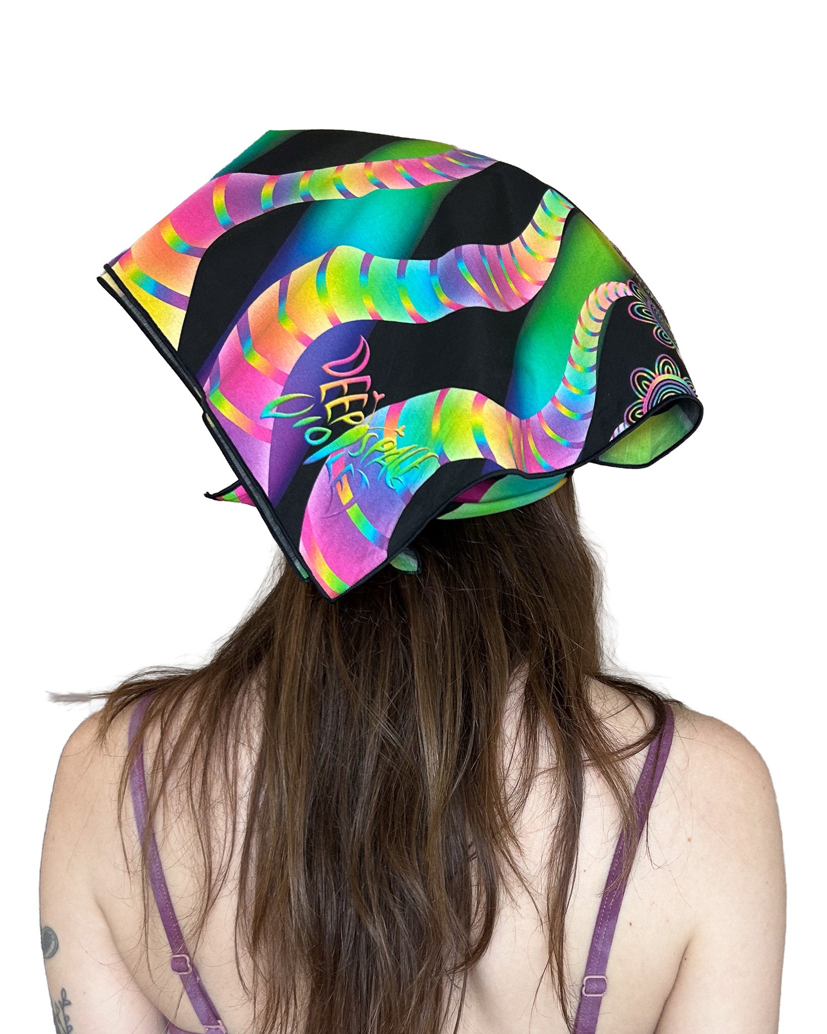 Growing Heart Silk Scarf — Wearable Art Bandana