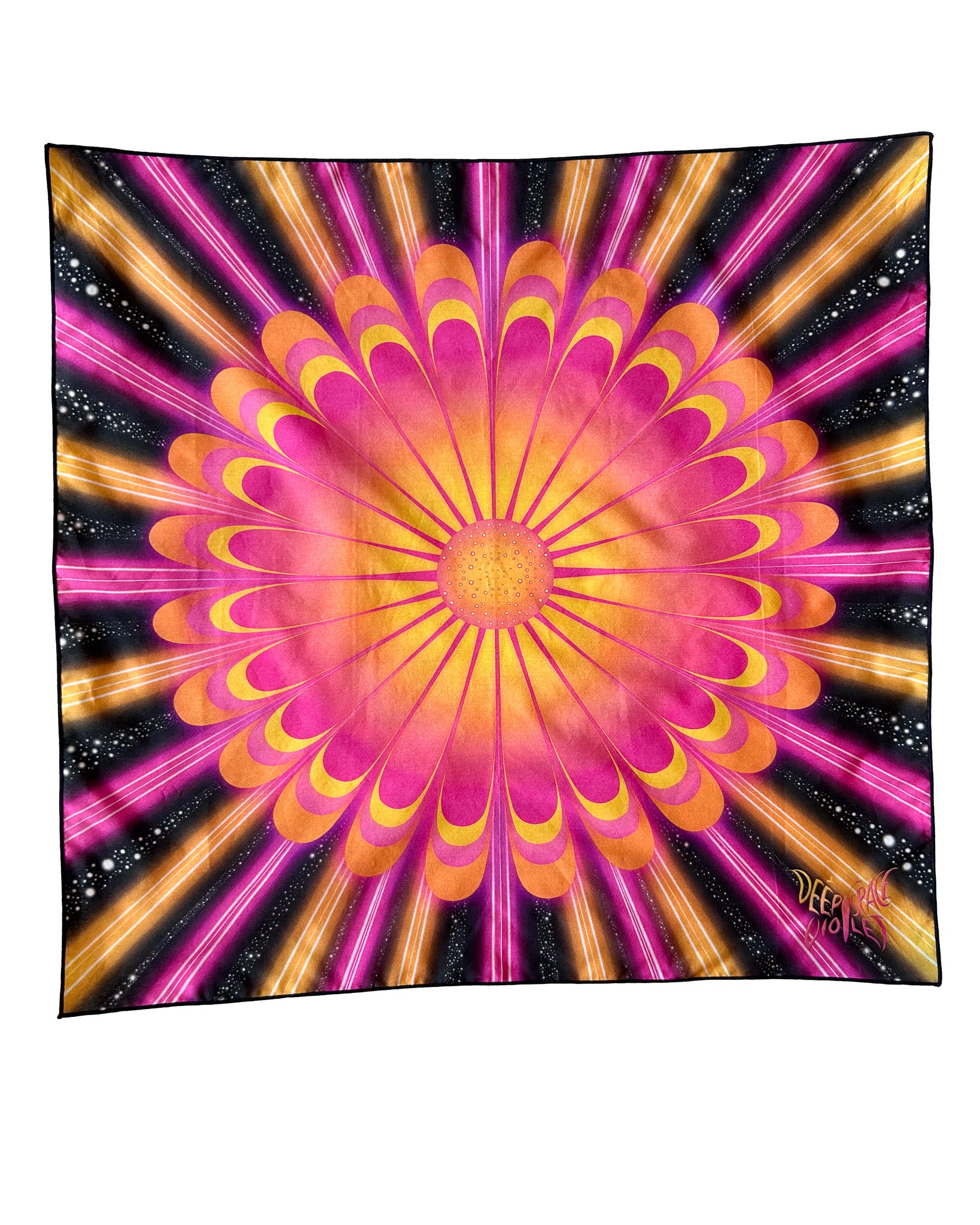 Sun Flower Silk Scarf — Wearable Art Bandana