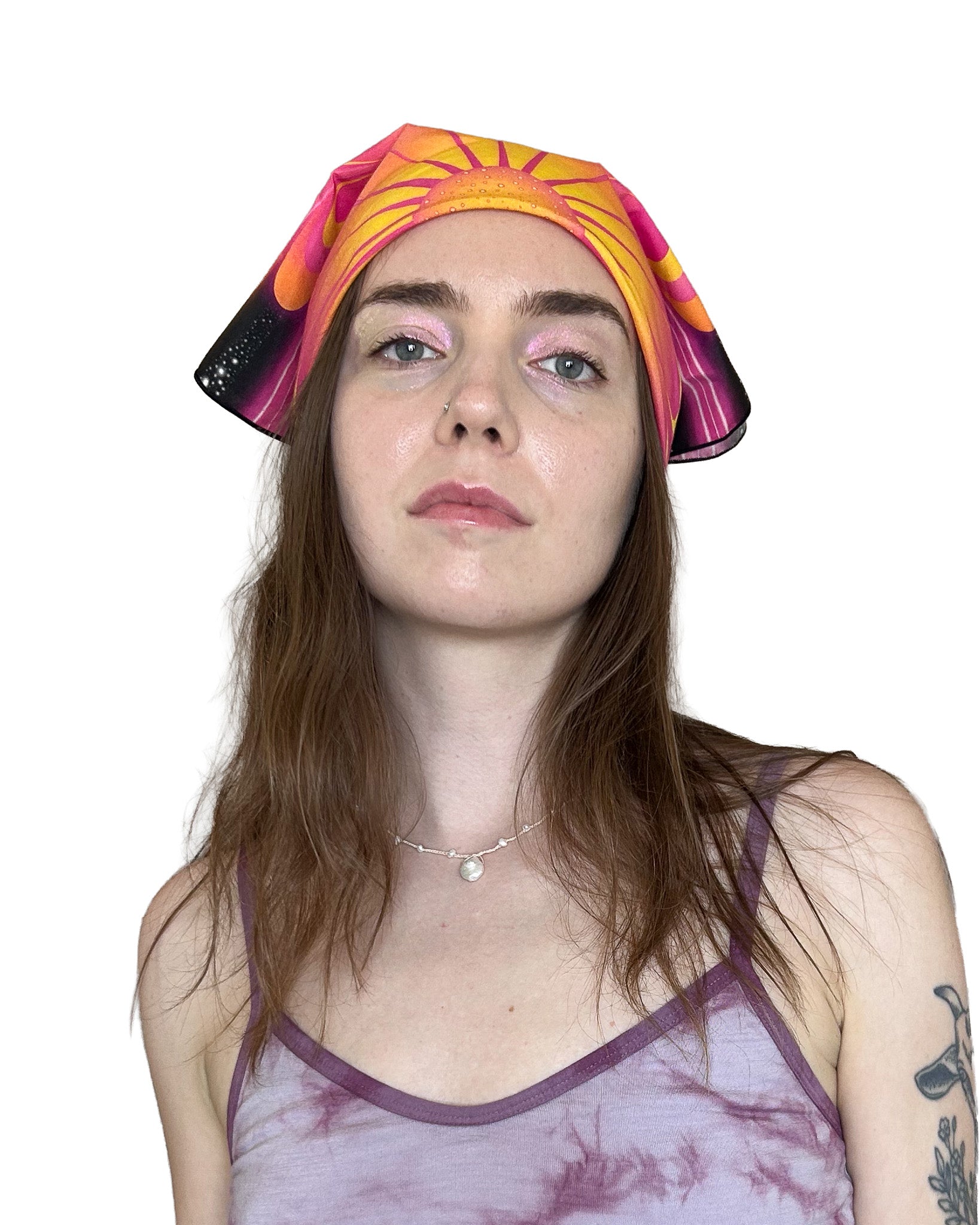 Sun Flower Silk Scarf — Wearable Art Bandana