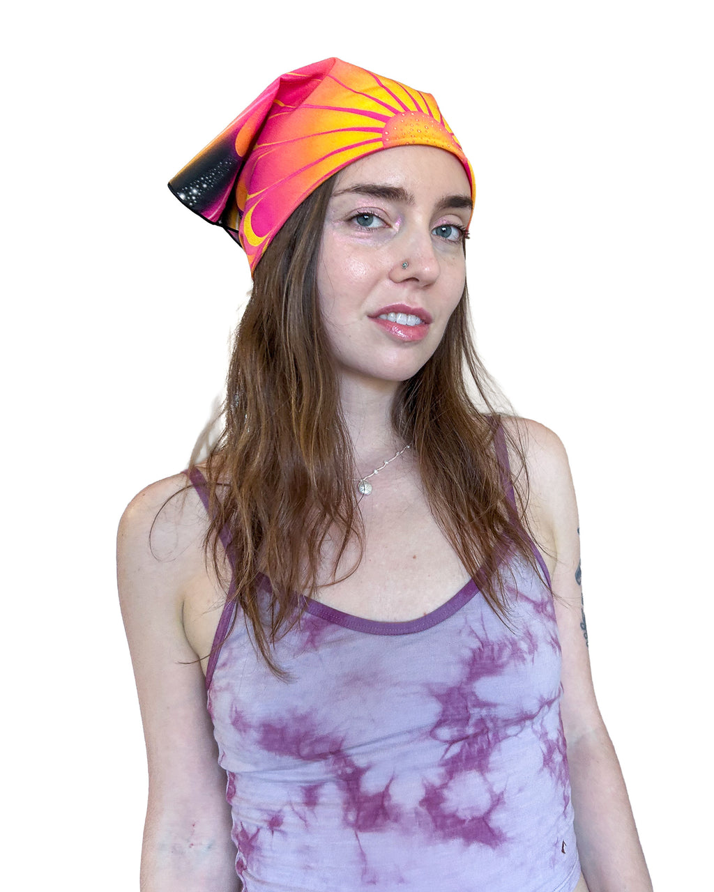 Sun Flower Silk Scarf — Wearable Art Bandana