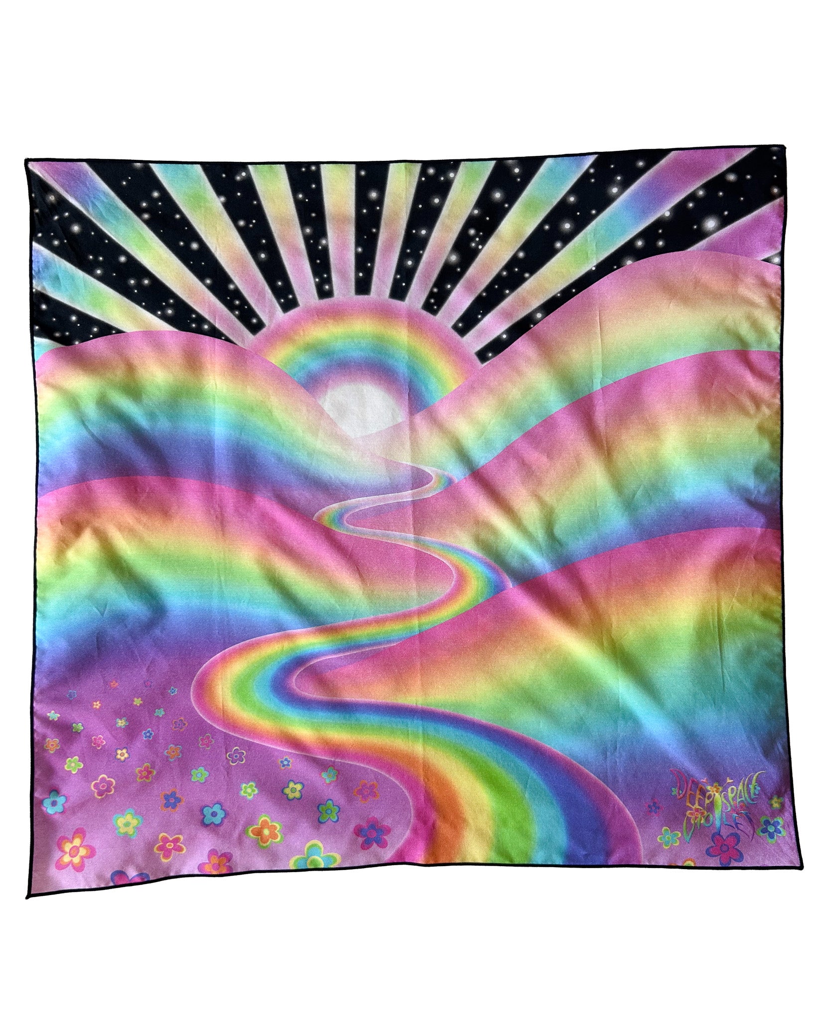 Over the Hills and Far Away Silk Scarf — Wearable Art Bandana
