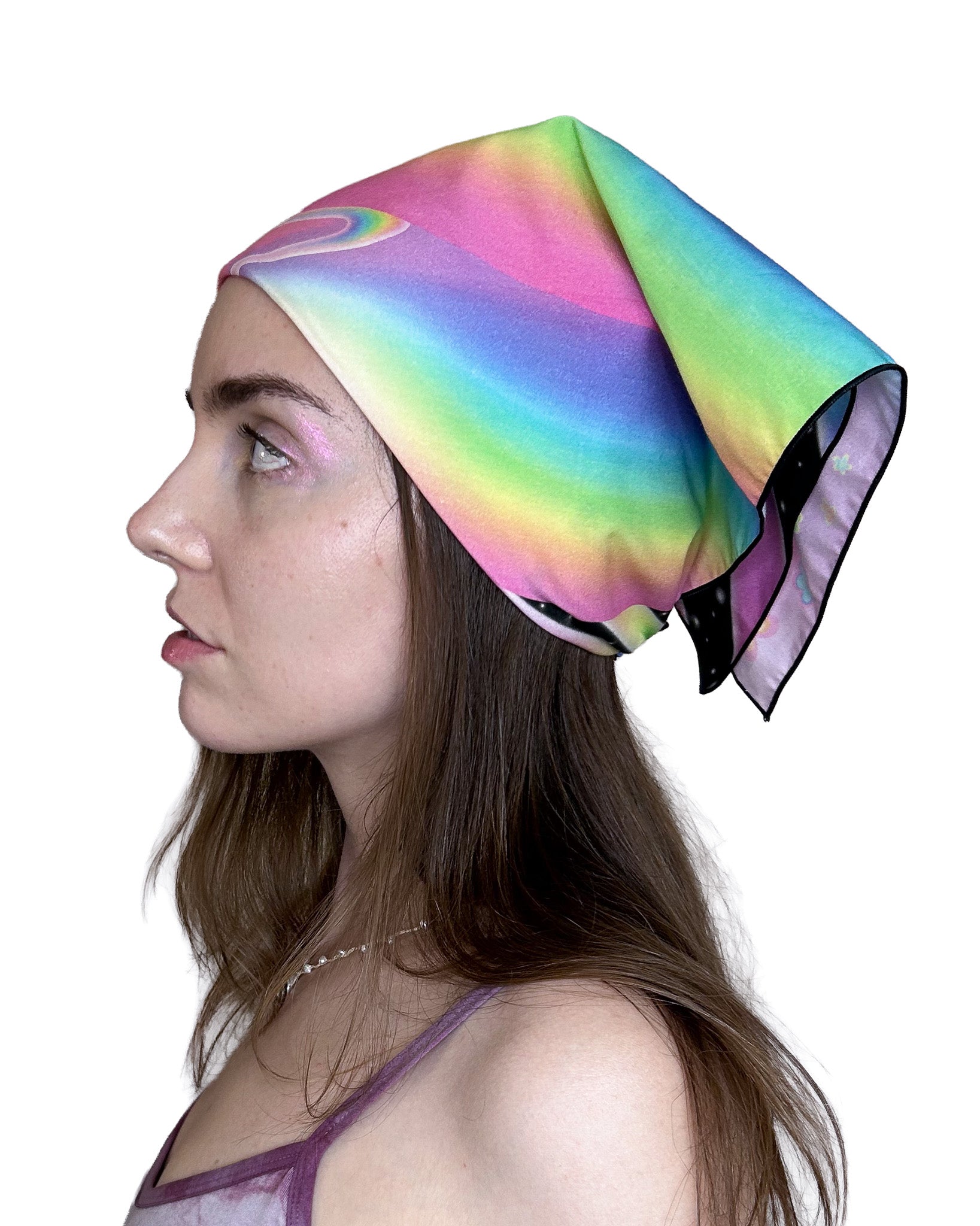 Over the Hills and Far Away Silk Scarf — Wearable Art Bandana