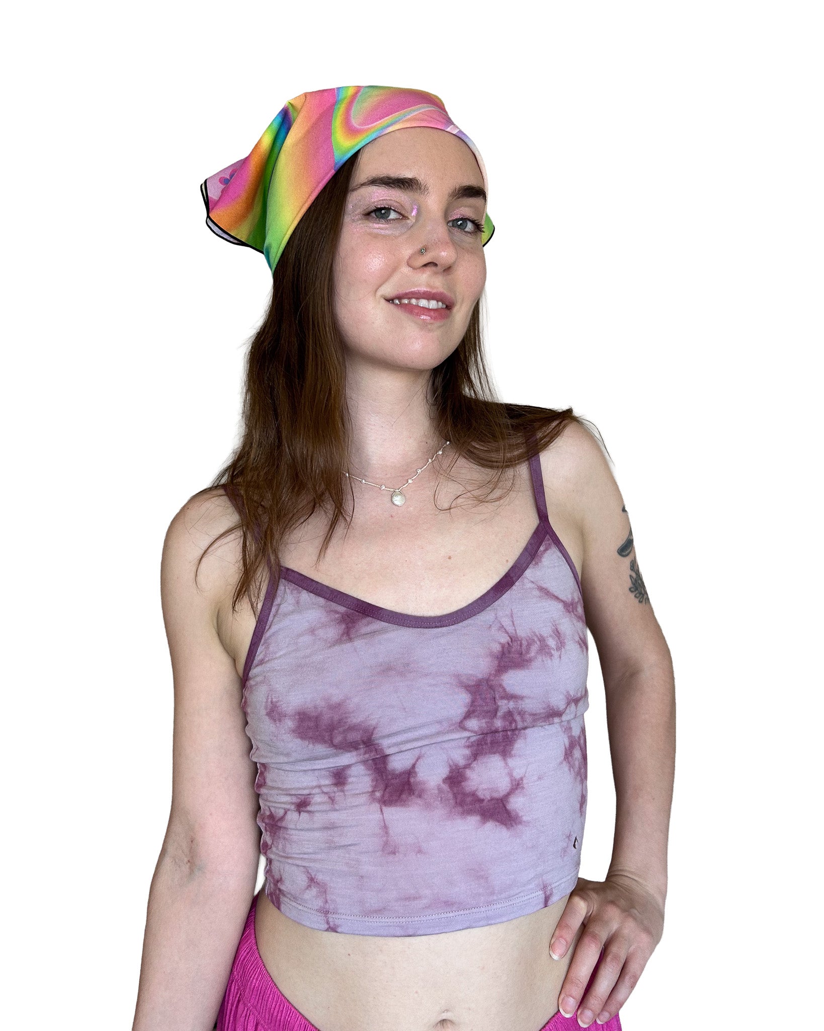 Over the Hills and Far Away Silk Scarf — Wearable Art Bandana