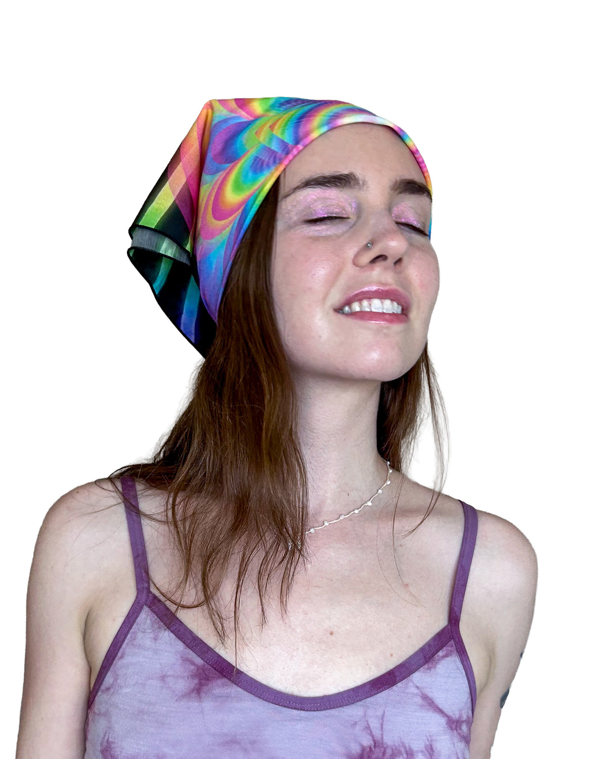 The Unfolding Silk Scarf — Wearable Art Bandana