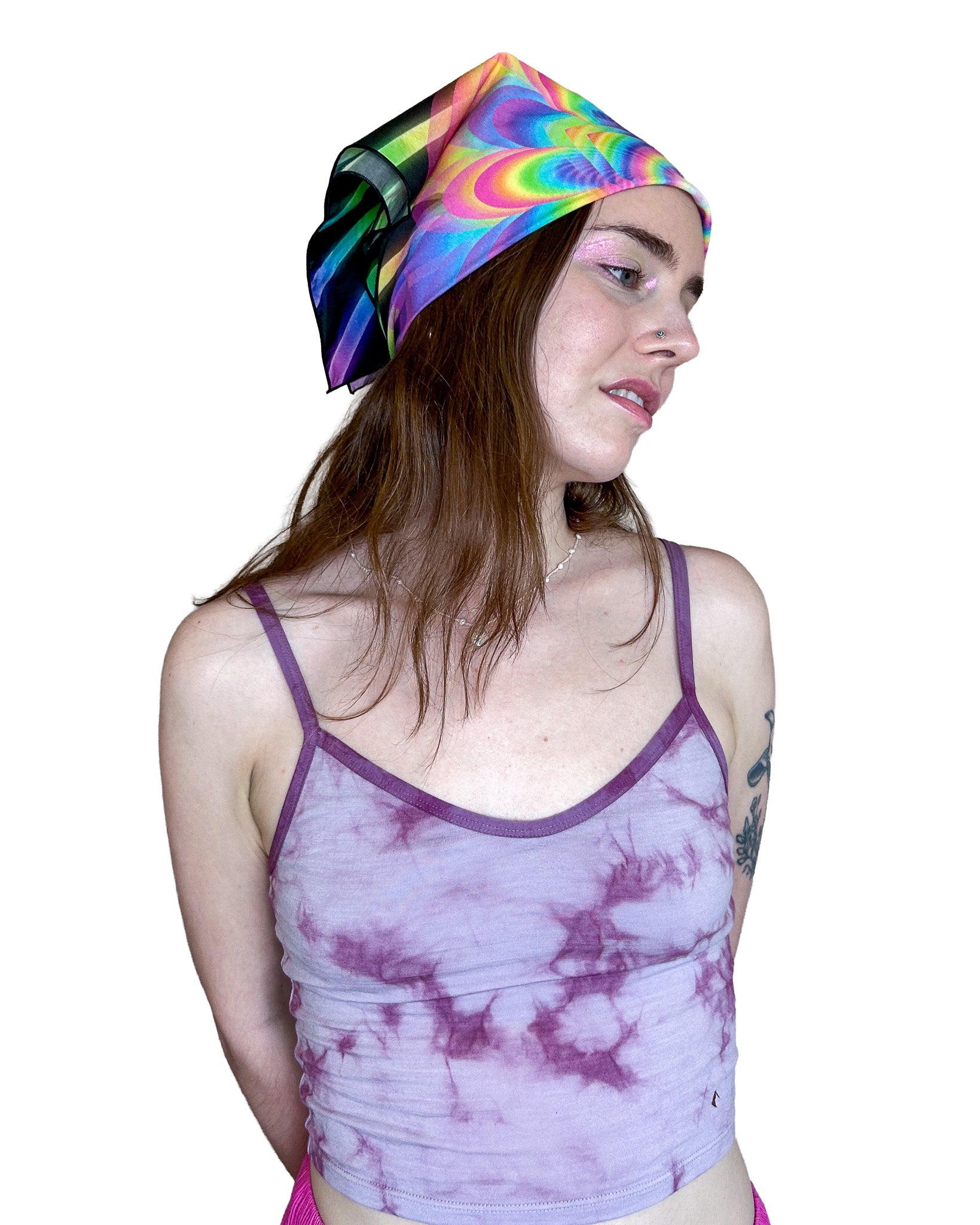 The Unfolding Silk Scarf — Wearable Art Bandana