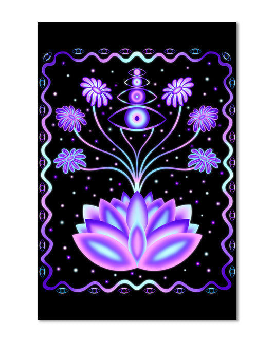 Lotus Flower Eyes - Mini 4x6 Art Print