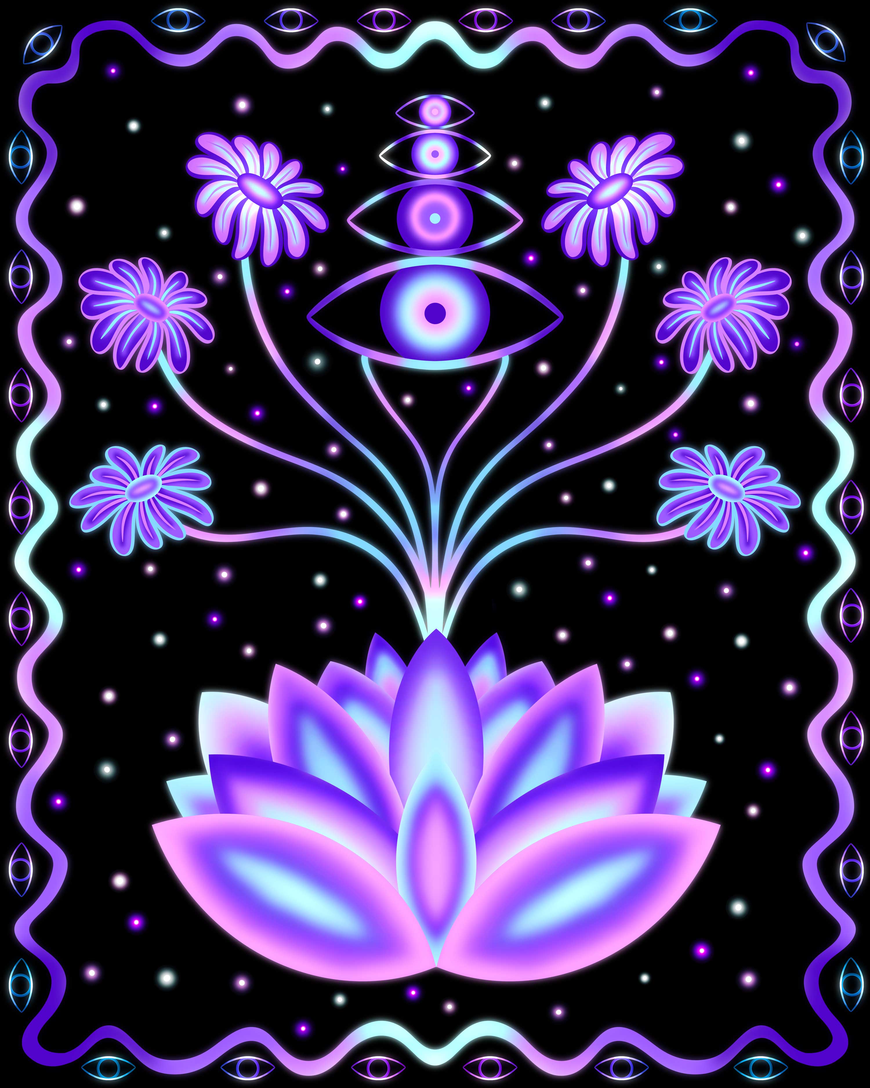 Lotus Flower Eyes - Fine Art Print
