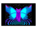 Purple Cosmic Cat - Mini 4×6 Art Print