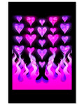 Purple Flame Hearts - Mini 4×6 Art Print