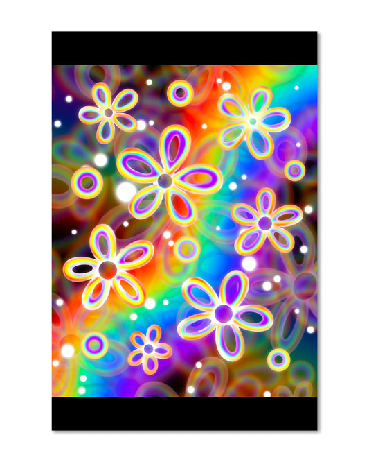 Rainbow Blossom Burst - Mini 4x6 Art Print