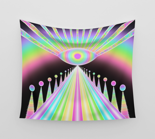 Rainbow Road Tapestry