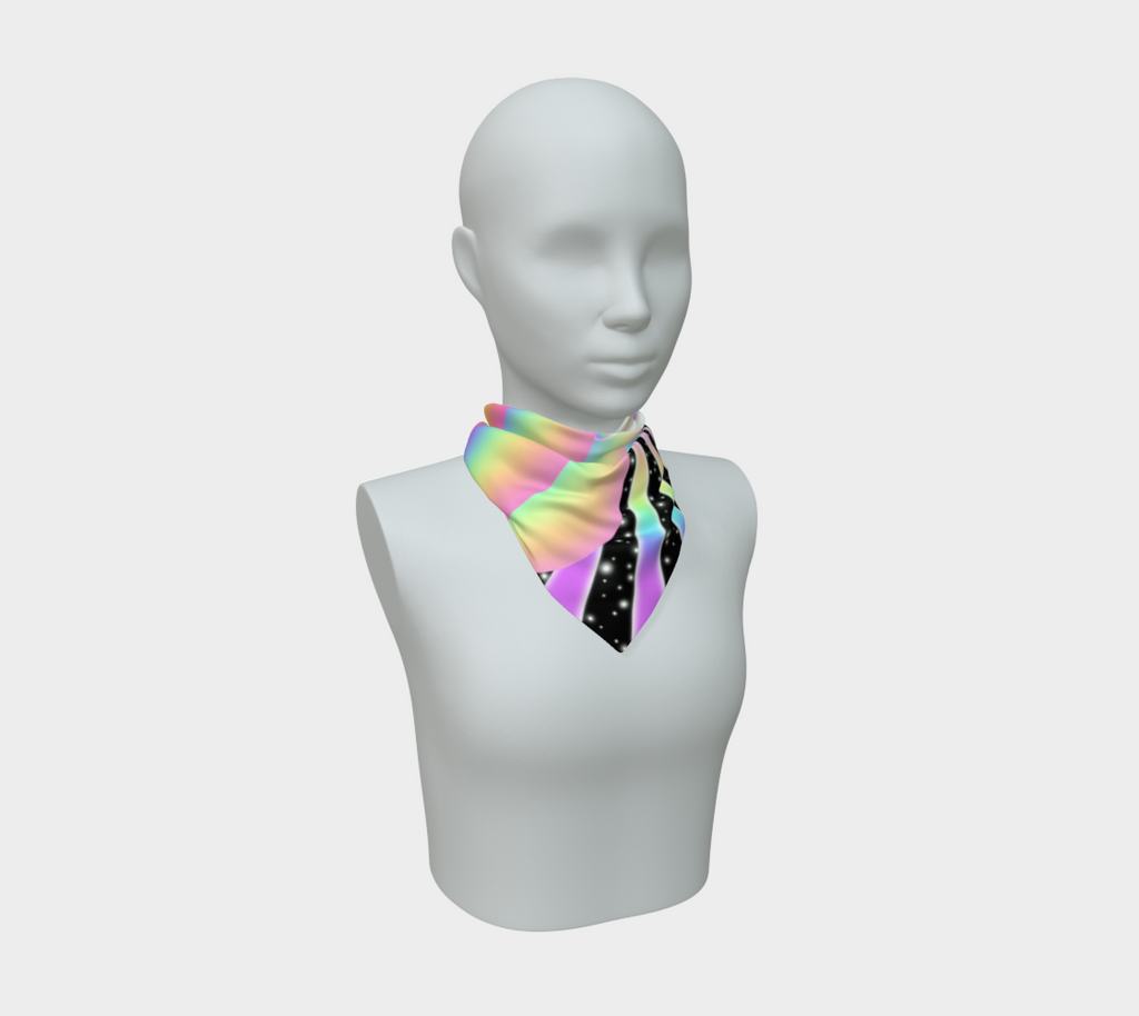 Over the Hills and Far Away Silk Scarf — Wearable Art Bandana