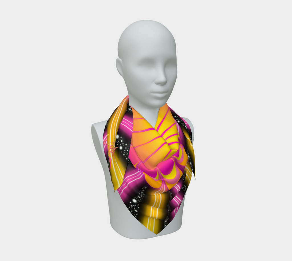 Sun Flower Silk Scarf — Wearable Art Bandana