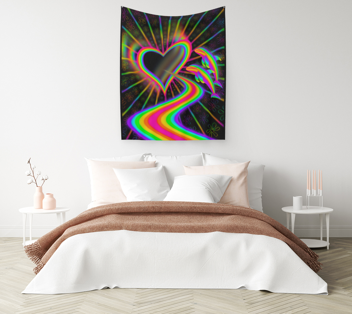Dolphin Heart Portal Tapestry