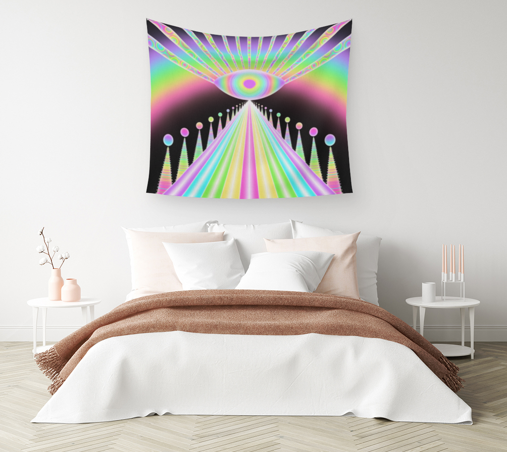 Rainbow Road Tapestry