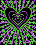 Flower Power Heart - Fine Art Print