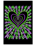 Flower Power Heart - Mini 4×6 Art Print