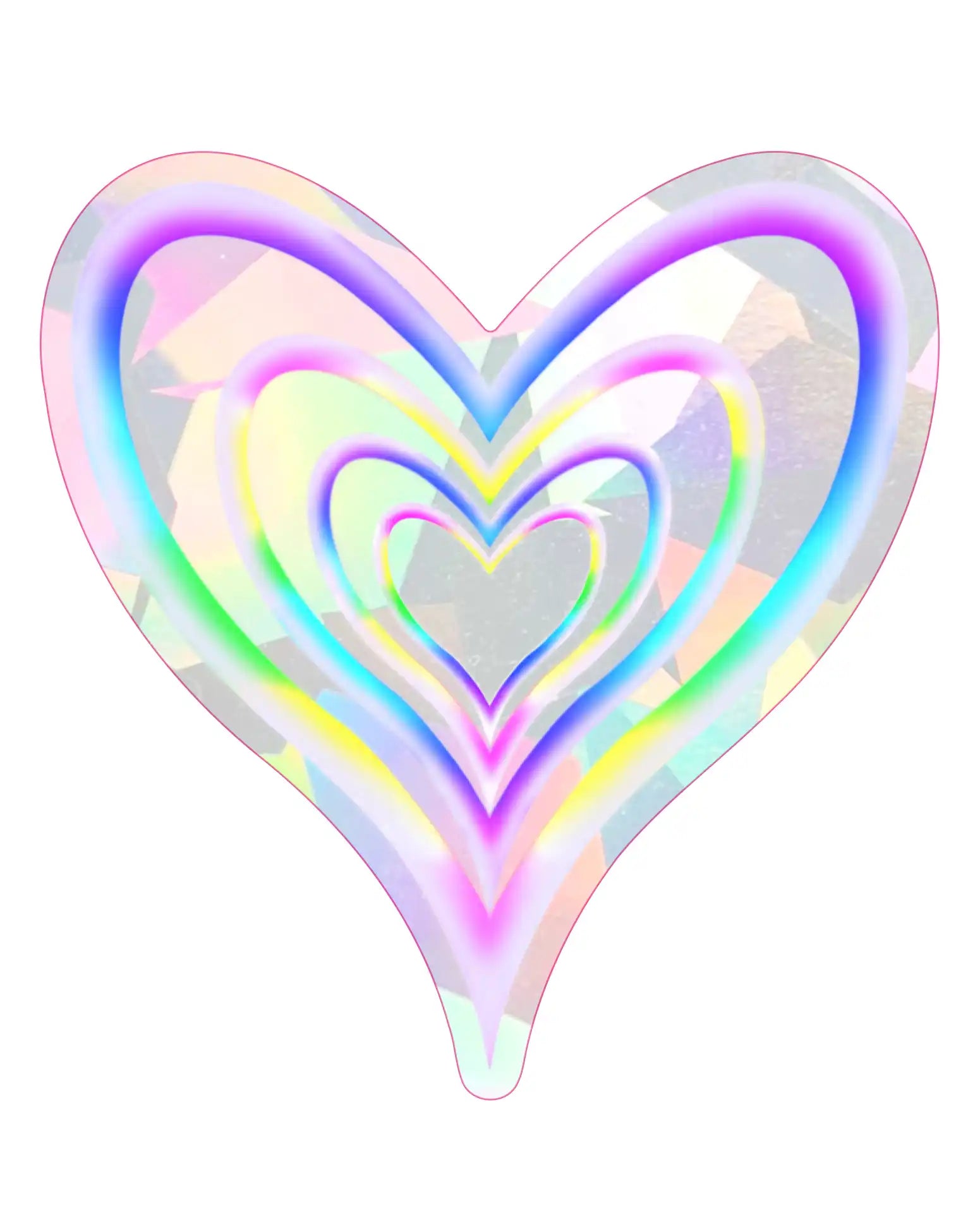 Heart Portal - 5" Suncatcher - Rainbow Window Decal Sticker