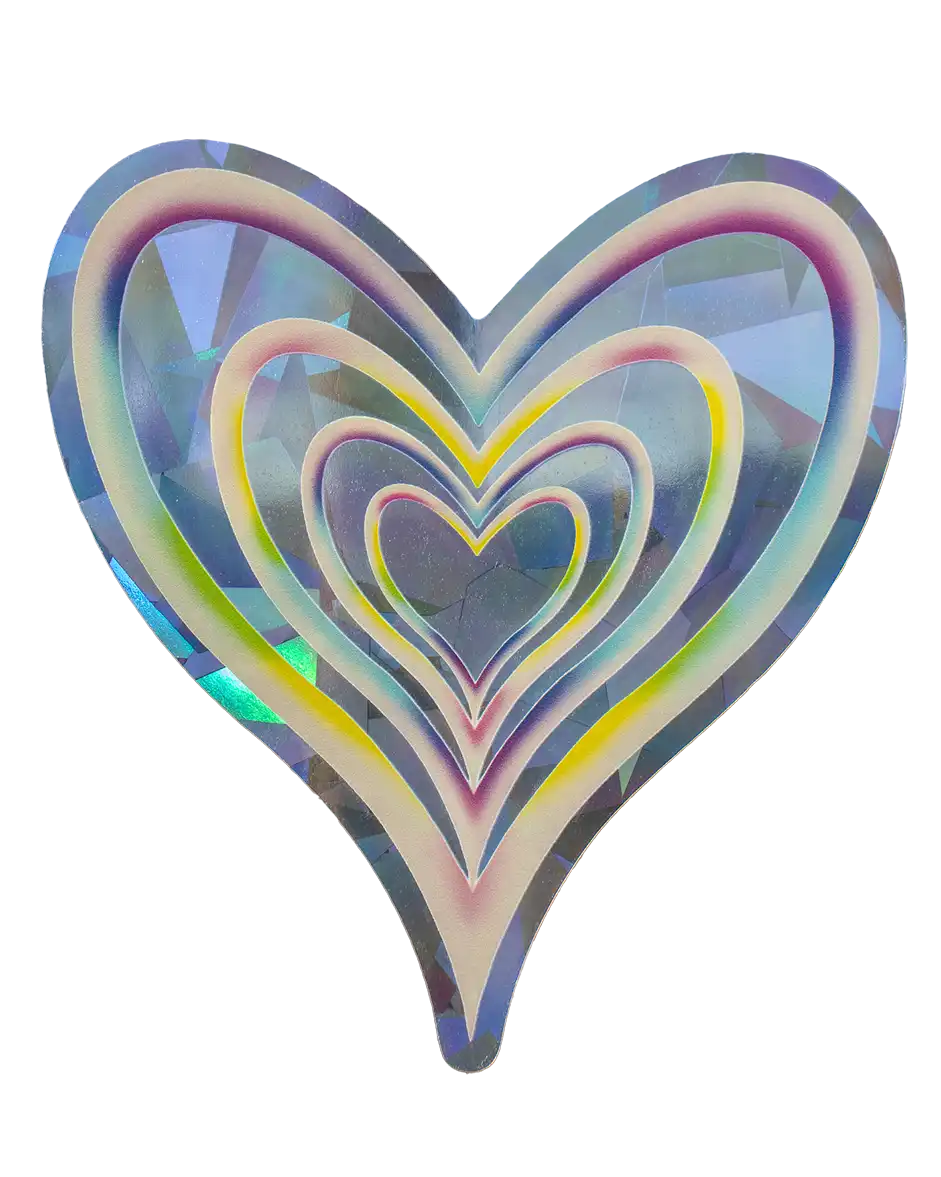 Heart Portal - 5" Suncatcher - Rainbow Window Decal Sticker