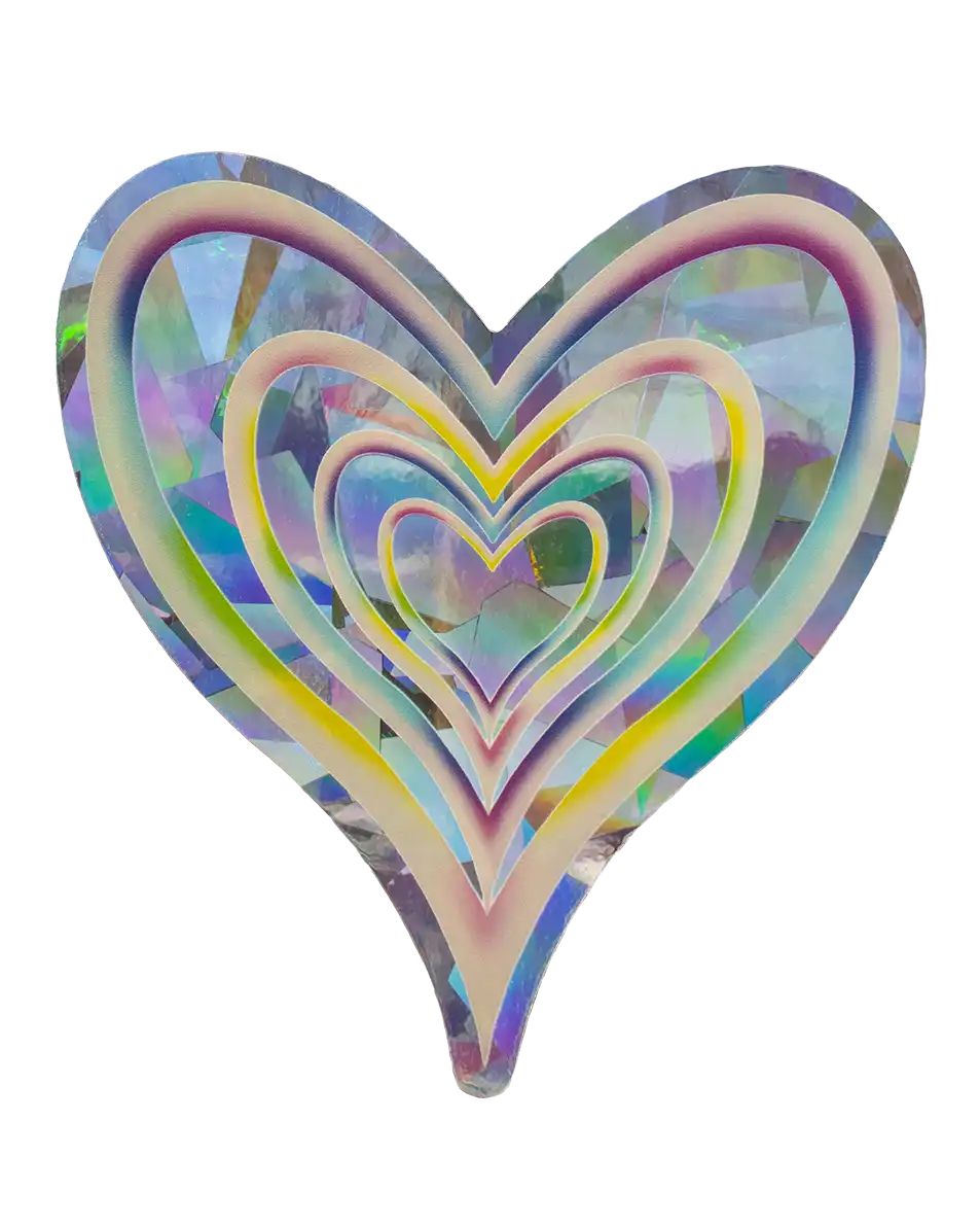 Heart Portal - 5" Suncatcher - Rainbow Window Decal Sticker